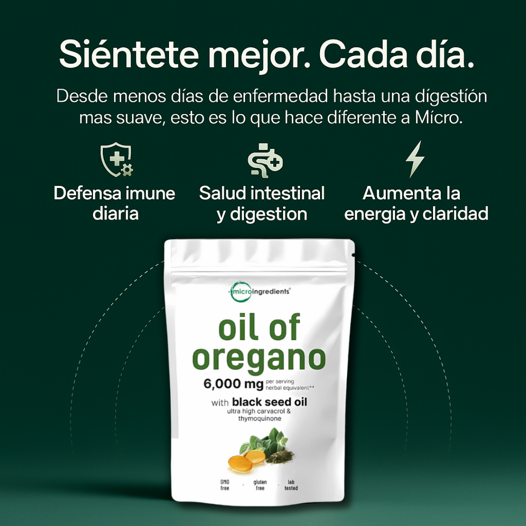 Cápsulas blandas de aceite de orégano - Siente la diferencia en 14 días