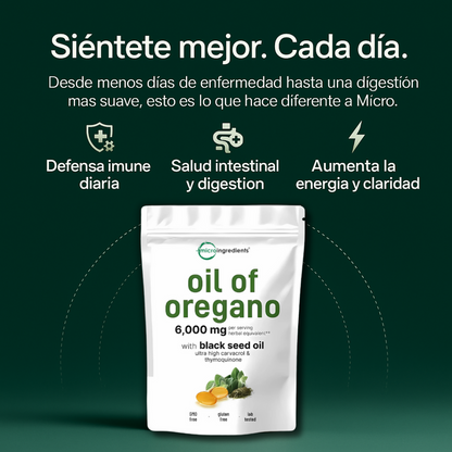 Cápsulas blandas de Aceite de orégano con Aceite de semilla negra