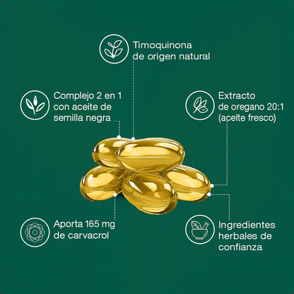 Cápsulas blandas de aceite de orégano - Siente la diferencia en 14 días