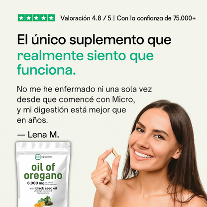 Cápsulas blandas de aceite de orégano - Siente la diferencia en 14 días