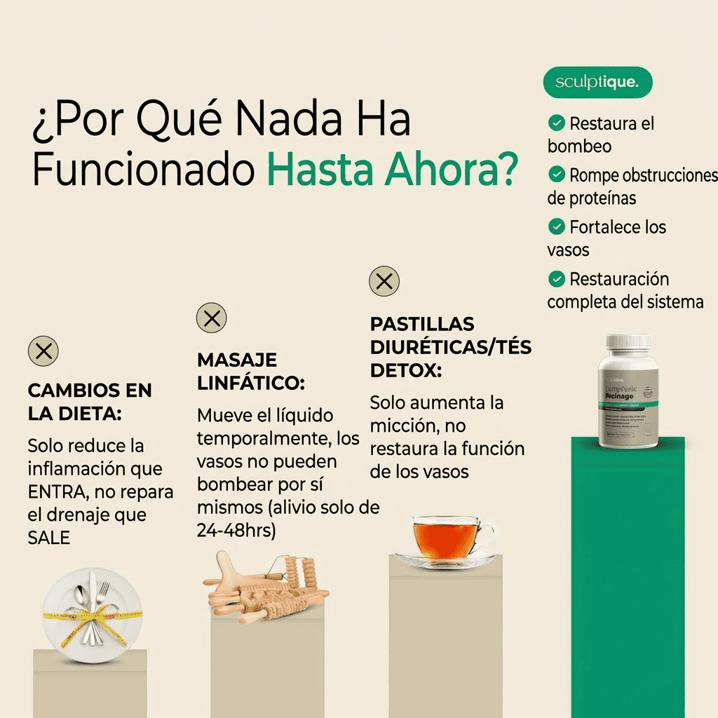 Nueva fórmula de máxima potencia: cápsulas de drenaje linfático de Sculptique™