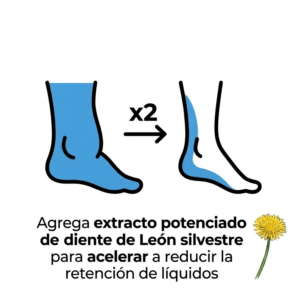 Extracto potenciado de diente de León silvestre para acelerar x2 a reducir la retención de líquidos